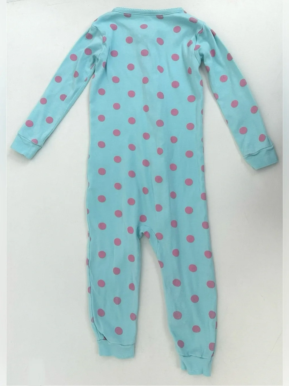 Carter's girl’s  Light Blue One-Piece with Pink Polka Dots, Seahorse.  Size 2T.